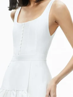 Women Alice and Olivia Diana Sleeveless Structured Midi Dress