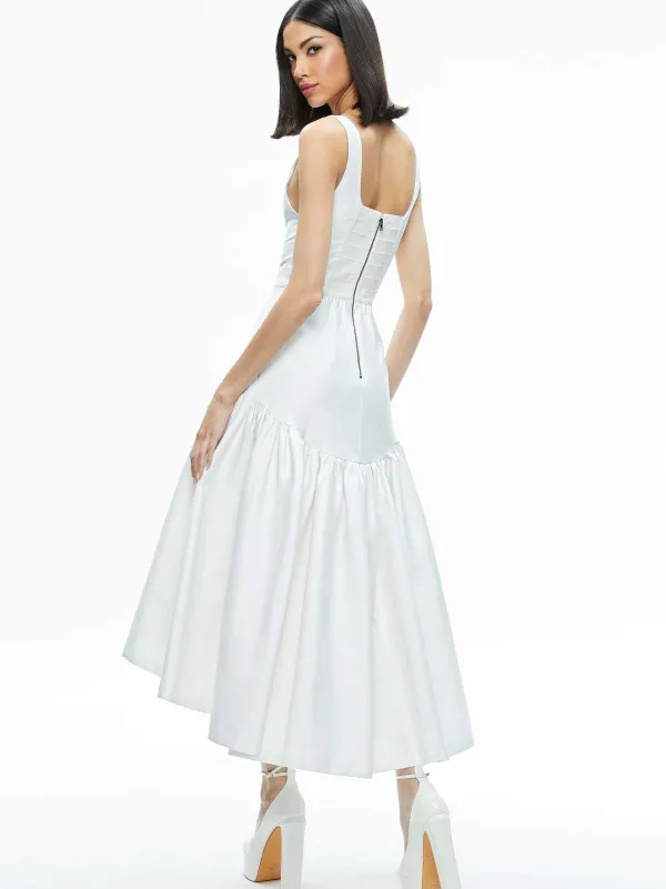 Women Alice and Olivia Diana Sleeveless Structured Midi Dress