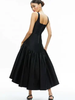 Women Alice and Olivia Diana Sleeveless Structured Midi Dress