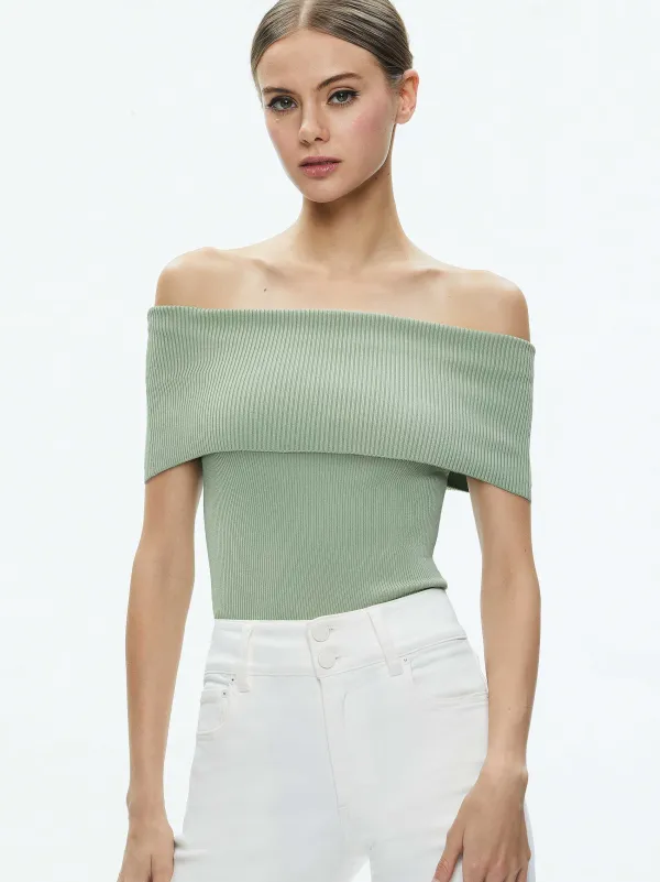Women Alice and Olivia Dolan Foldover Sleeveless Pullover
