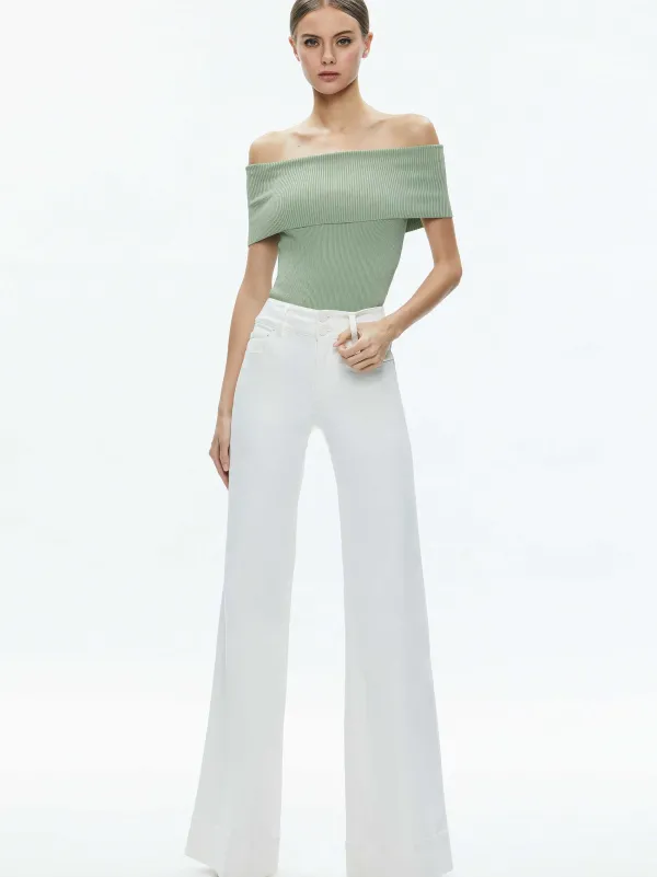 Women Alice and Olivia Dolan Foldover Sleeveless Pullover