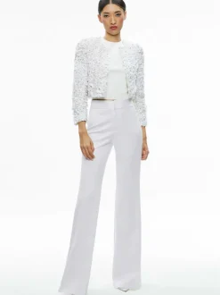 Women Alice and Olivia Domenica Embellished Mini Gown + Lorna Embellished Cropped Jacket