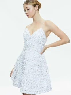 Women Alice and Olivia Domenica Embellished Mini Gown + Lorna Embellished Cropped Jacket