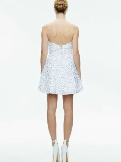 Women Alice and Olivia Domenica Embellished Mini Gown + Lorna Embellished Cropped Jacket