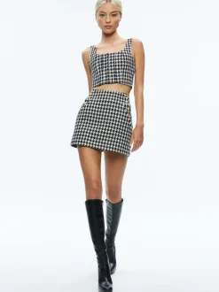 Women Alice and Olivia Donald Side Button Skirt