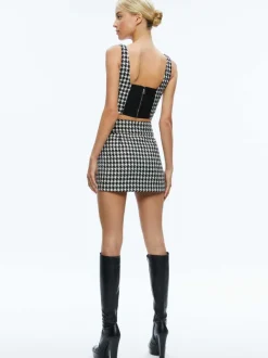 Women Alice and Olivia Donald Side Button Skirt