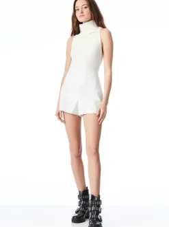 Women Alice and Olivia Donald Vegan Leather Short