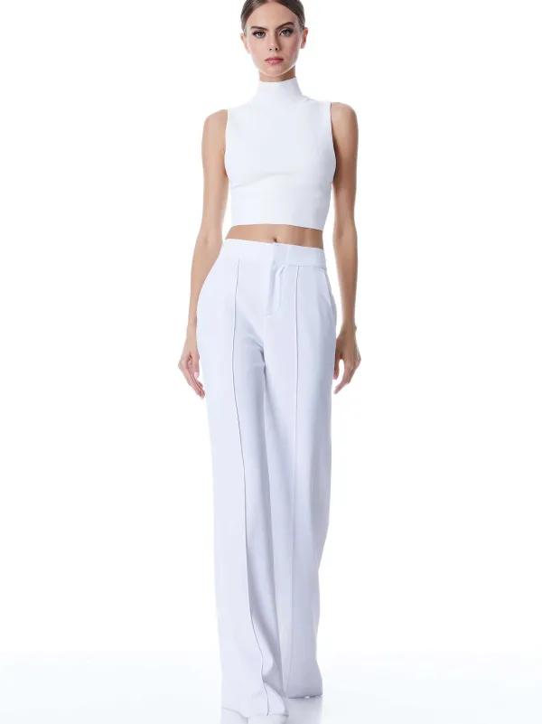 Women Alice and Olivia Dylan High Waisted Wide Leg Pant