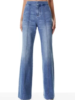 Women Alice and Olivia Dylan High Waisted Wide Leg Jean