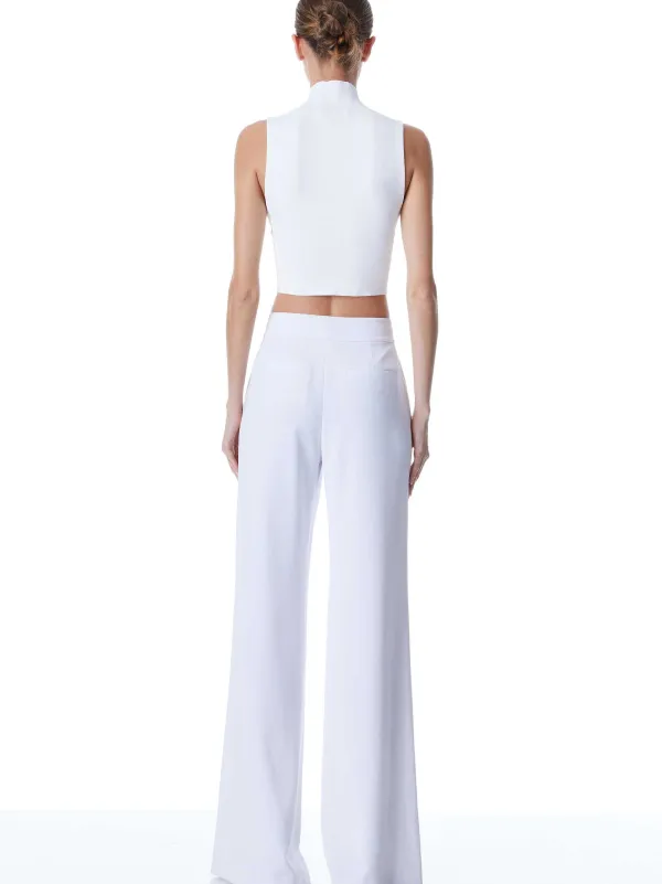 Women Alice and Olivia Dylan High Waisted Wide Leg Pant