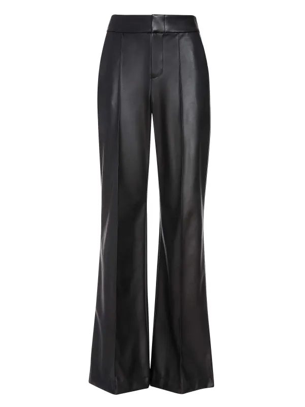 Women Alice and Olivia Dylan Vegan Leather Wide Leg Pant