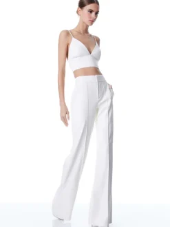 Women Alice and Olivia Dylan Vegan Leather Wide Leg Pant