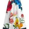 Women Alice and Olivia Earla High Rise Flared Midi Skirt