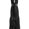 Women Alice and Olivia Edera Ruffle Lace Maxi Gown
