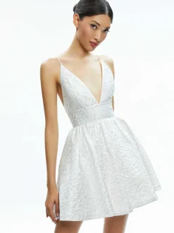 Women Alice and Olivia Ellamae Deep V-Neck Dress