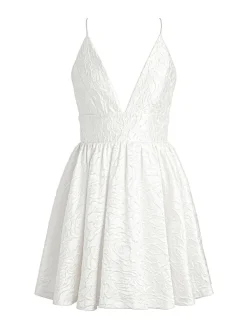 Women Alice and Olivia Ellamae Deep V-Neck Dress