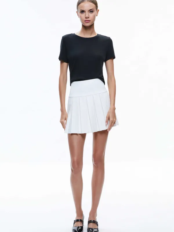 Women Alice and Olivia Emilie Box Pleat Mini Skirt