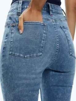 Women Alice and Olivia Emmie Mid Rise Clam Digger Jean