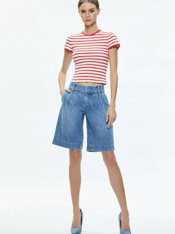 Women Alice and Olivia Eric Low Rise Bermuda Short