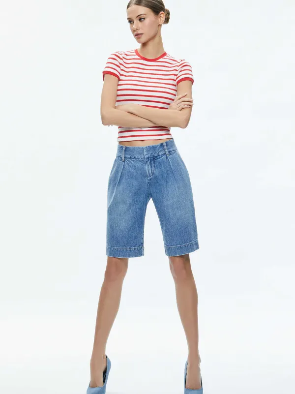 Women Alice and Olivia Eric Low Rise Bermuda Short