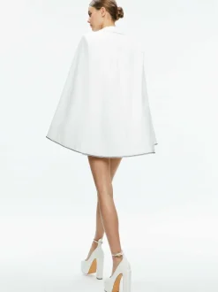 Women Alice and Olivia Esther Embellished Cape Blazer Dress