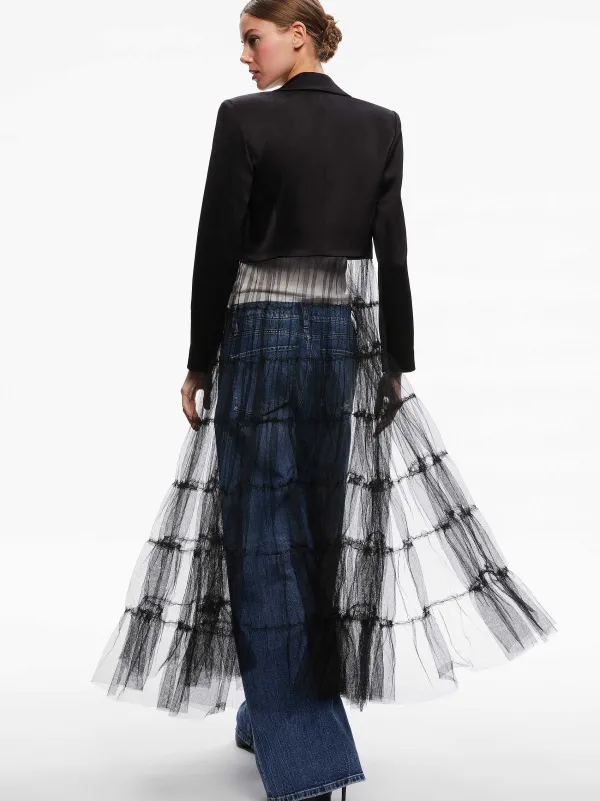Women Alice and Olivia Everly Tulle Blazer
