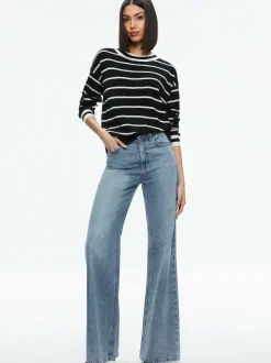 Women Alice and Olivia Fila Crewneck Pullover