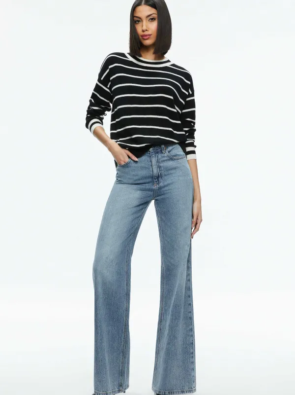 Women Alice and Olivia Fila Crewneck Pullover