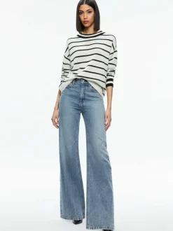 Women Alice and Olivia Fila Crewneck Pullover