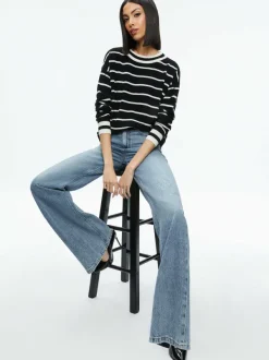 Women Alice and Olivia Fila Crewneck Pullover