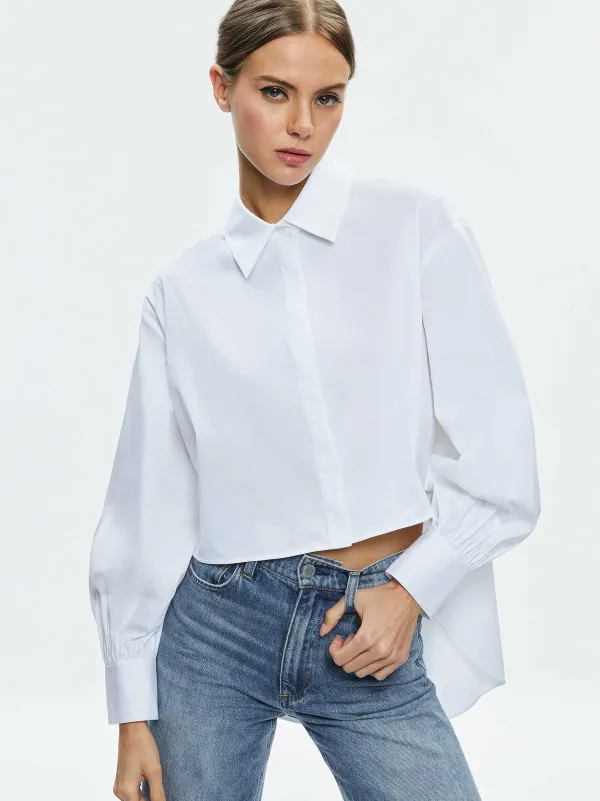 Women Alice and Olivia Finely High-Low Blouse