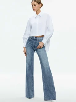 Women Alice and Olivia Finely High-Low Blouse