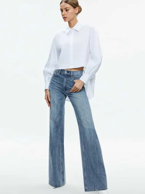 Women Alice and Olivia Finely High-Low Blouse