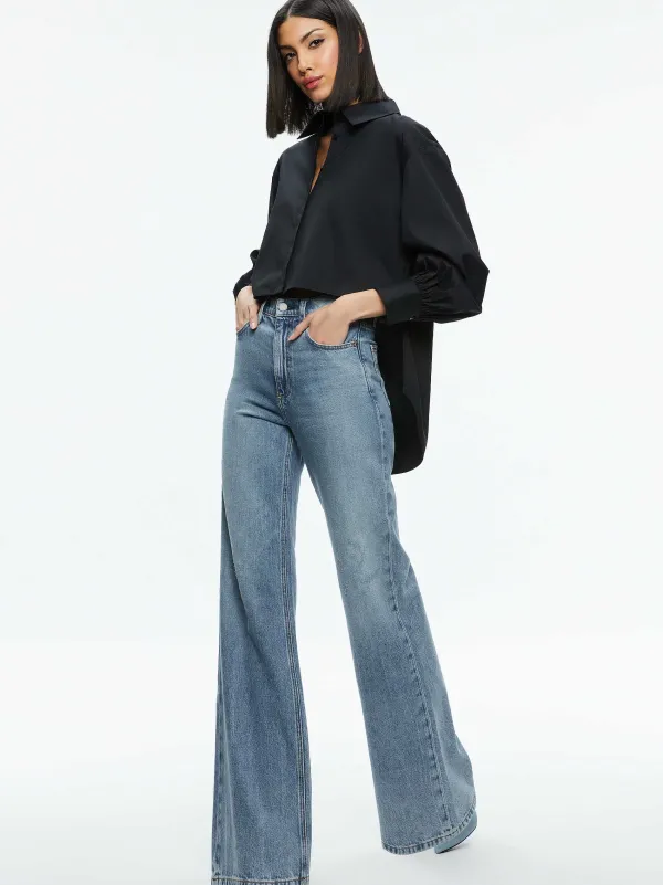 Women Alice and Olivia Finely High-Low Blouse