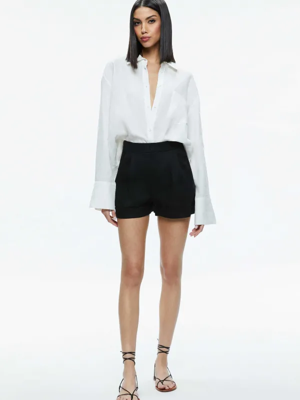 Women Alice and Olivia Finely Oversized Button Down Shirt