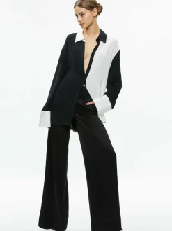 Women Alice and Olivia Finely Oversized Button Down Shirt