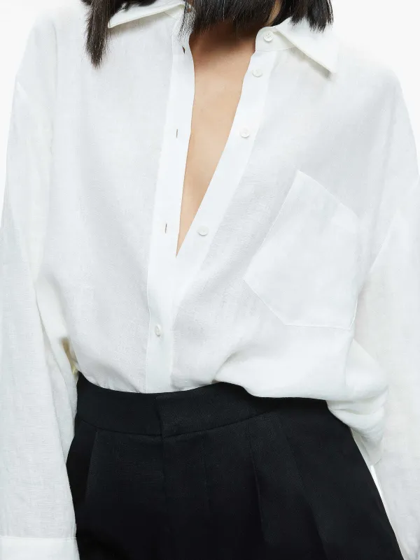 Women Alice and Olivia Finely Oversized Button Down Shirt