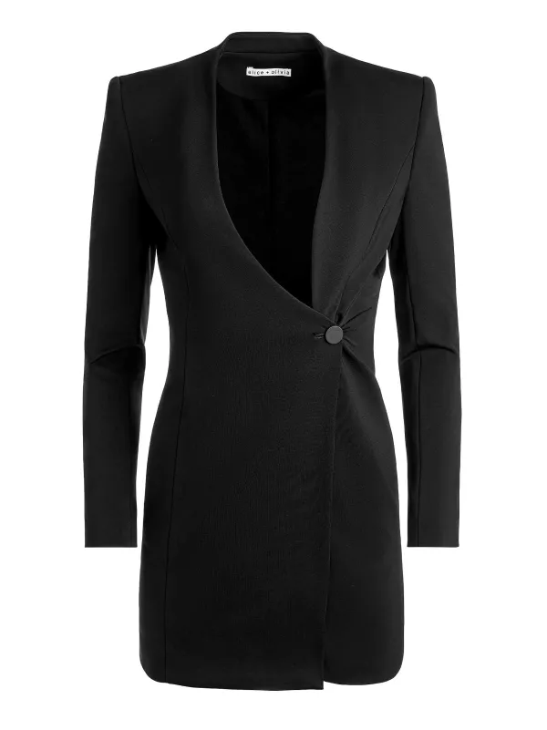 Women Alice and Olivia Guenda Curved Neckline Blazer Dress