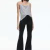 Women Alice and Olivia Harmon Crystal Chainmail Slip Tank