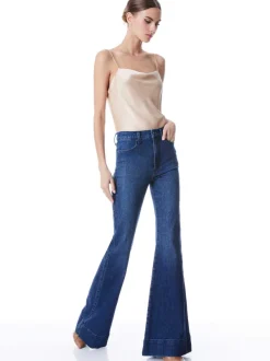 Women Alice and Olivia Harmon Drapey Slip Tank