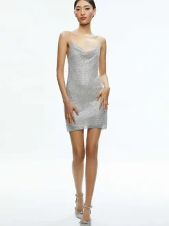 Women Alice and Olivia Harmony Crystal Mini Dress