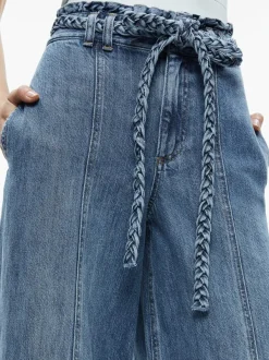 Women Alice and Olivia Harriet Wide Leg High Rise Paperbag Jean