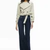 Women Alice and Olivia Hayley Cropped Trench Coat With Belt