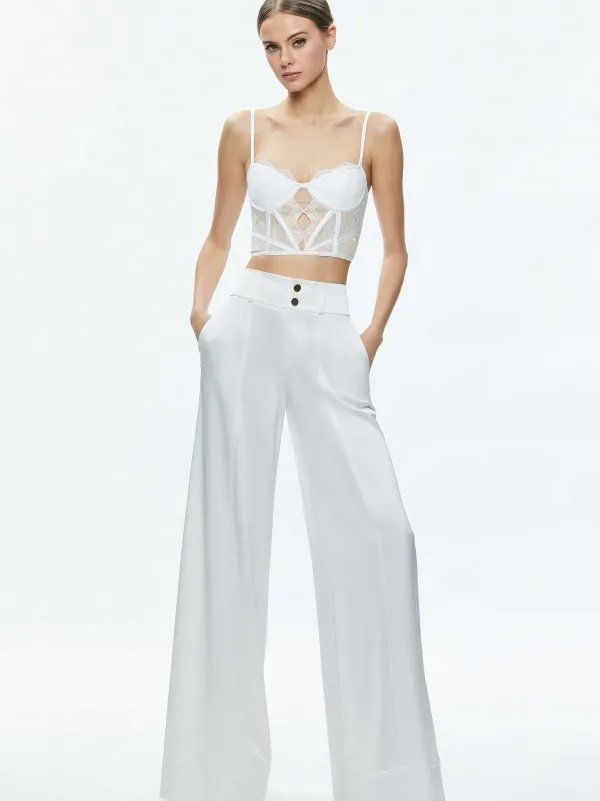 Women Alice and Olivia Izzy Lace Bustier Top