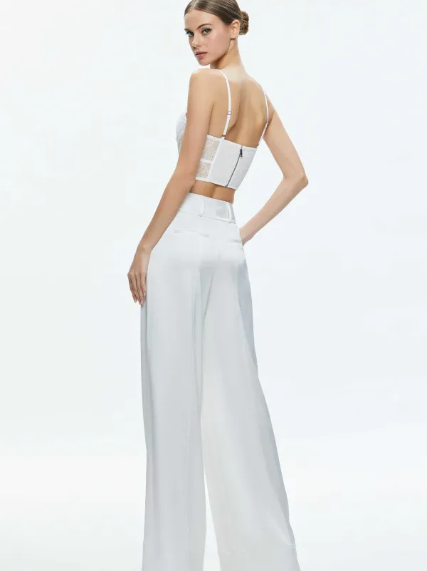 Women Alice and Olivia Izzy Lace Bustier Top
