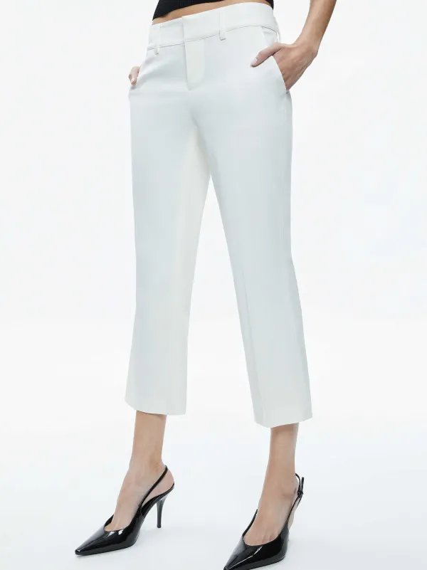 Women Alice and Olivia Janis Low Rise Cropped Flare Pant