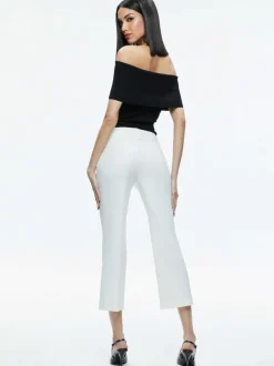 Women Alice and Olivia Janis Low Rise Cropped Flare Pant
