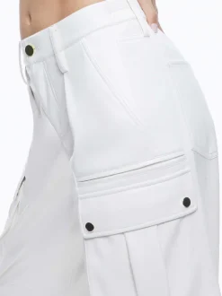 Women Alice and Olivia Joette Vegan Leather Cargo Pant