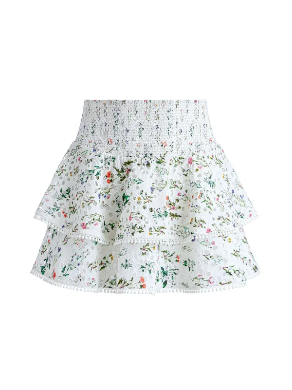 Women Alice and Olivia Joey Tiered Ruffled Skirt