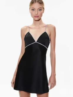 Women Alice and Olivia Julienne Embellished V-Neck Mini Dress